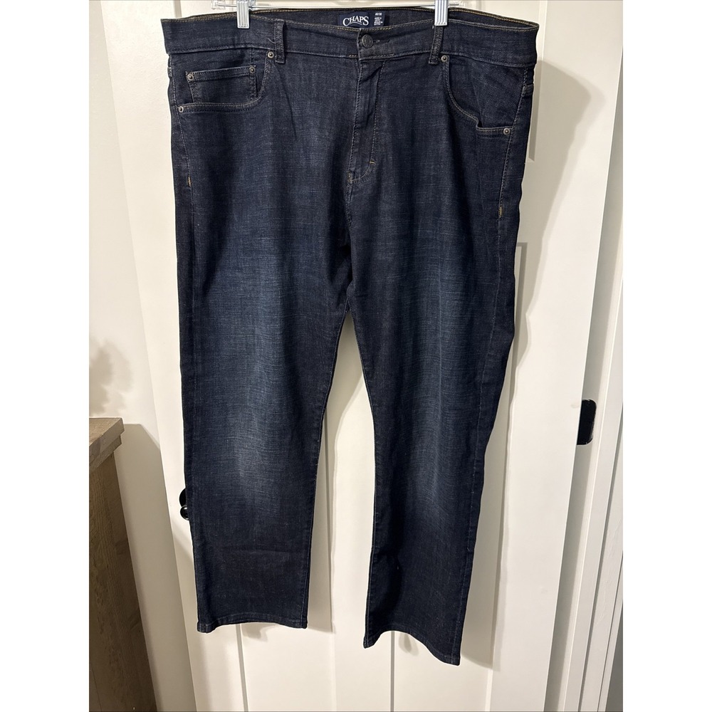 Chaps Mens Jeans Straight Fit Size 40X 30 Dark Wash